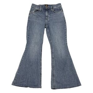Lee‎ Legendary Flare Jeans Womens 10 Short Mid Rise Stretch Denim Medium Wash